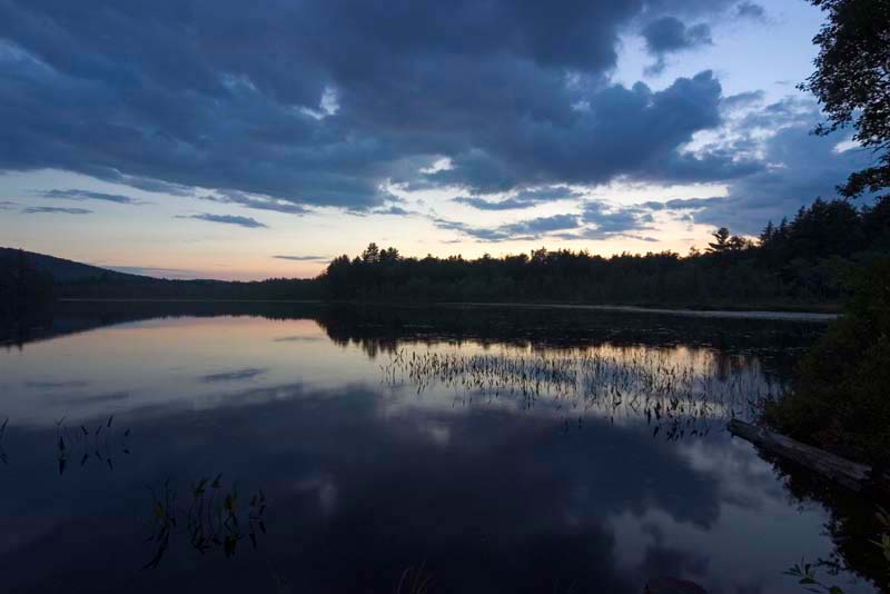 imgp5126.jpg - After the Rainstorm, Muller Pond, Adirondack Park Preserve, NY - A grey day with showers, clearing by evening. At least it kept some of the mosquitos away.